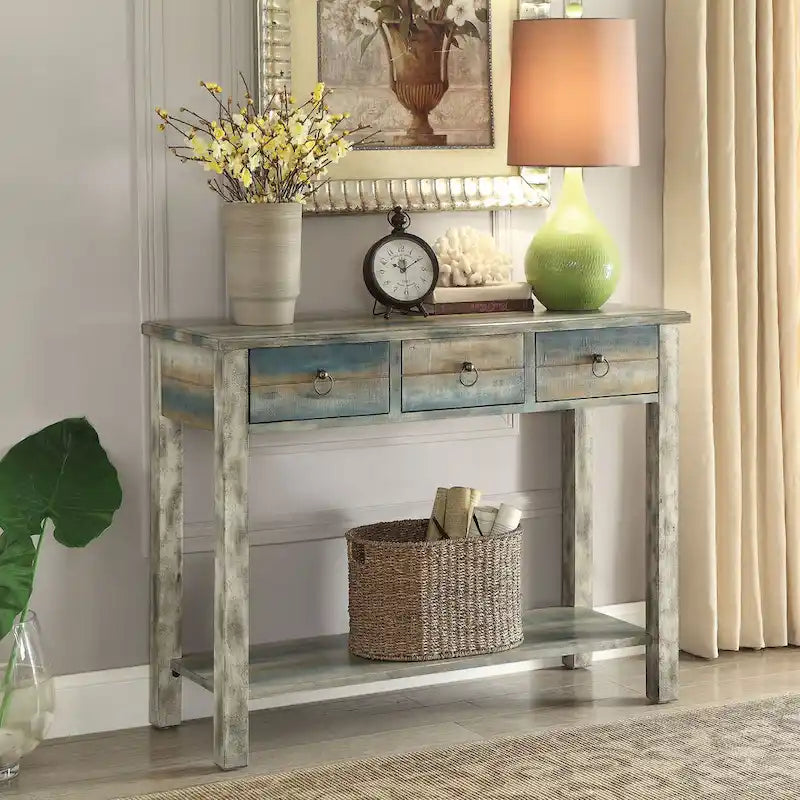 3-Drawer Console Table