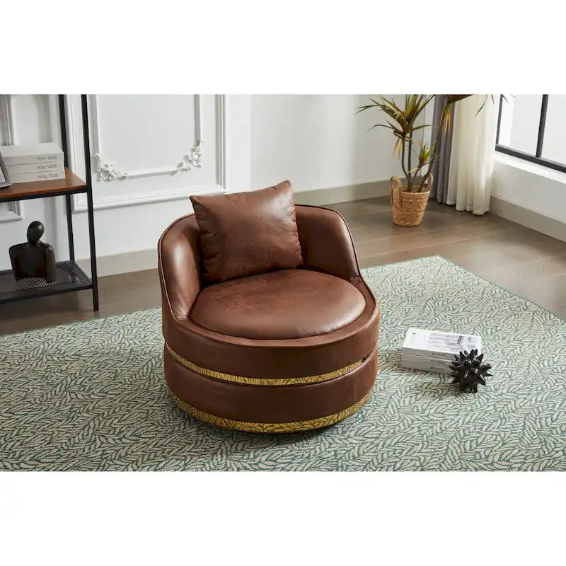 360-Degree Swivel Barrel Chair