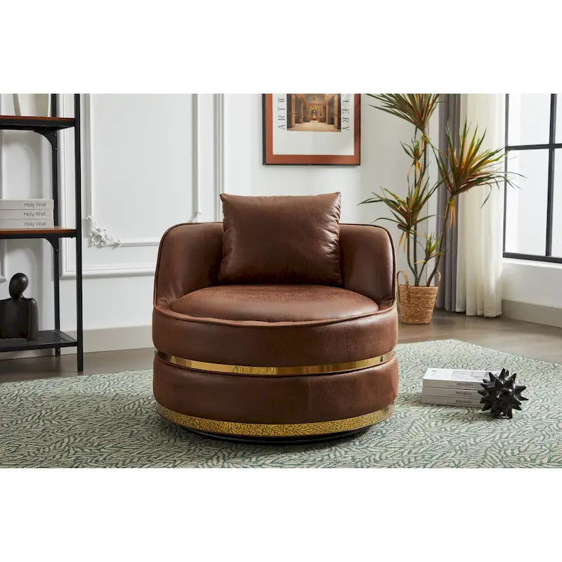 360-Degree Swivel Barrel Chair