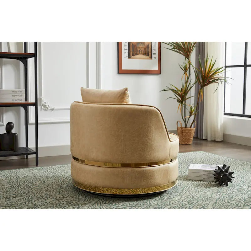 360-Degree Swivel Barrel Chair
