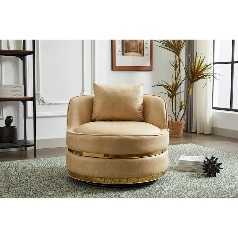 360-Degree Swivel Barrel Chair