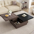 Square Coffee Table with Swivel Top and Hidden Storage