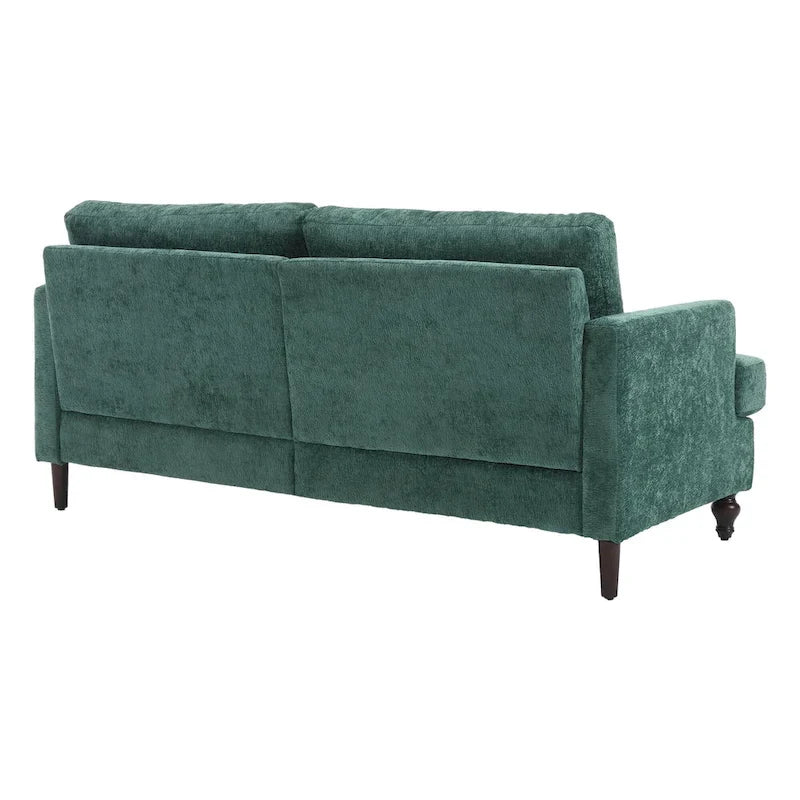 2-Seater Chenille Sofa with Detachable Cushions