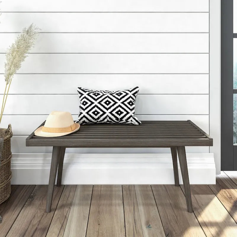 Wood Entryway Bench