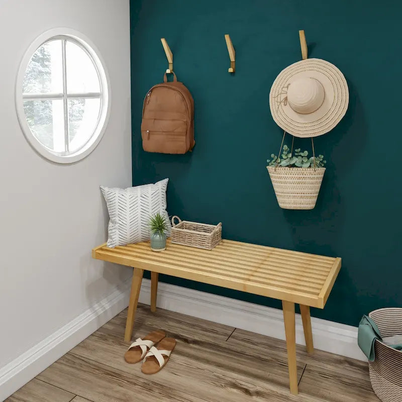 Wood Entryway Bench