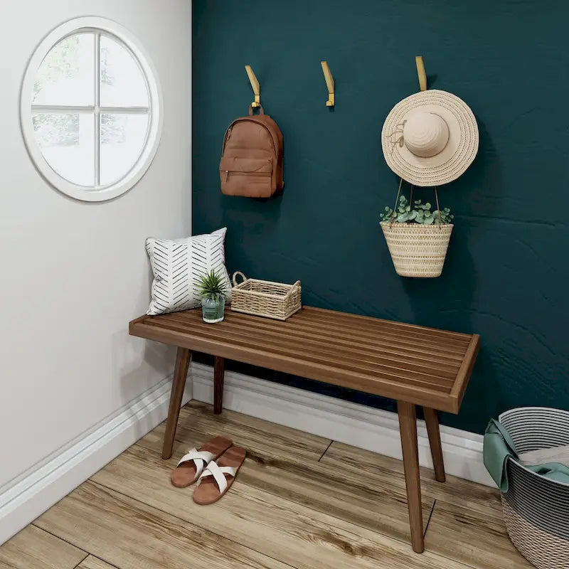 Wood Entryway Bench