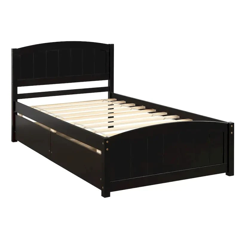 Twin Platform Bed with Storage Drawers