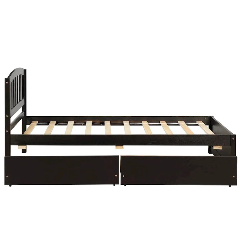 Twin Platform Bed with Storage Drawers