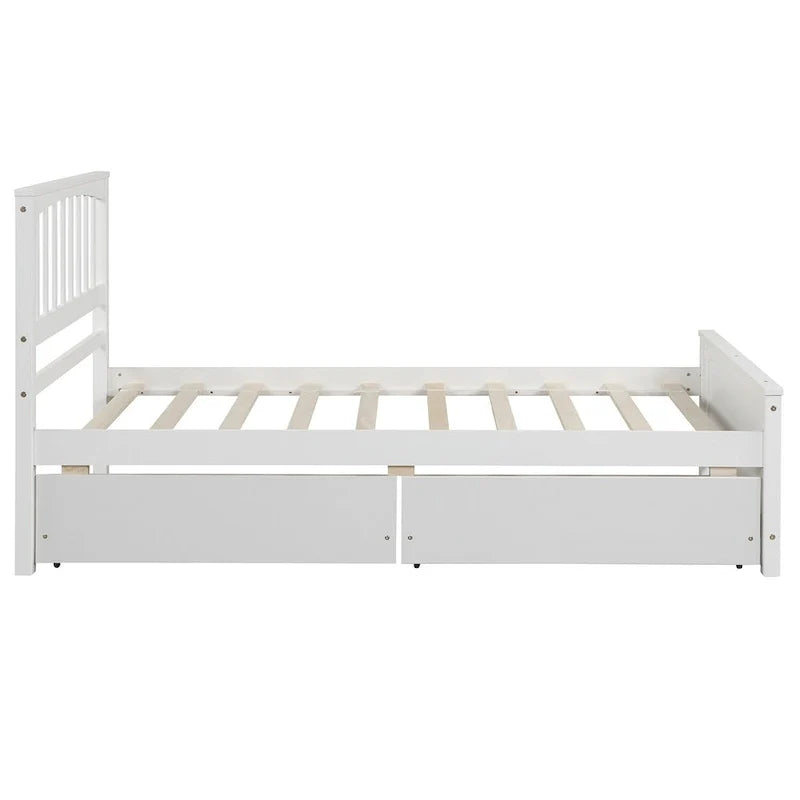 Twin Platform Bed with Storage Drawers