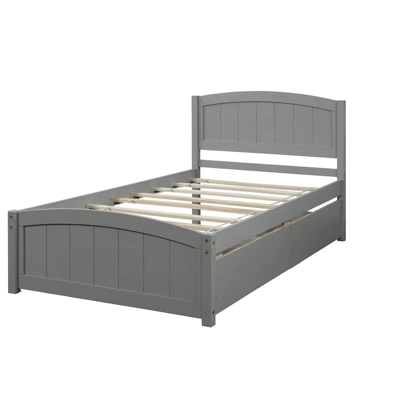 Twin Platform Bed with Storage Drawers