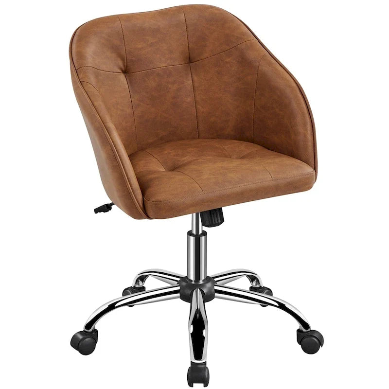 Velvet Adjustable Swivel Office Chair with Armrests