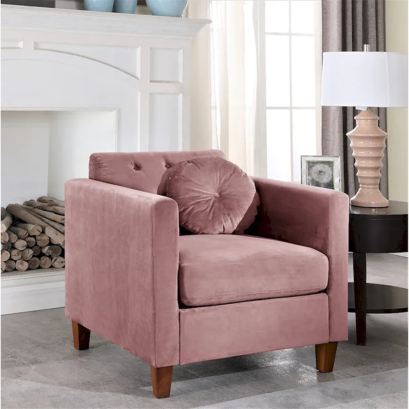 Velvet Chesterfield Armchair