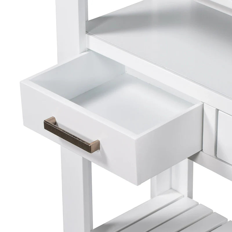 Console Table with 4 Drawers and 2 Shelves