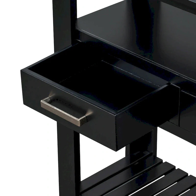 Console Table with 4 Drawers and 2 Shelves