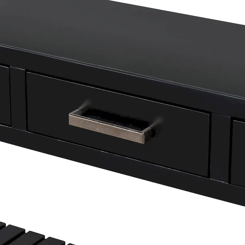 Console Table with 4 Drawers and 2 Shelves