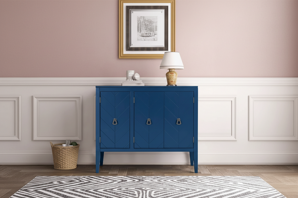 3-Door Storage Cabinet with Adjustable Shelf