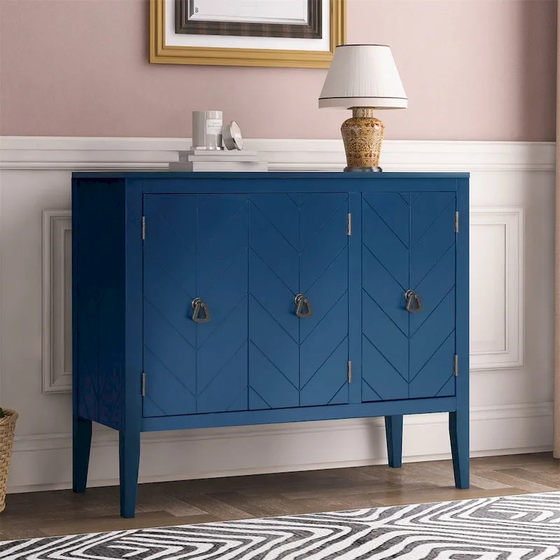 3-Door Storage Cabinet with Adjustable Shelf