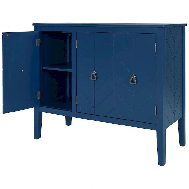 3-Door Storage Cabinet with Adjustable Shelf