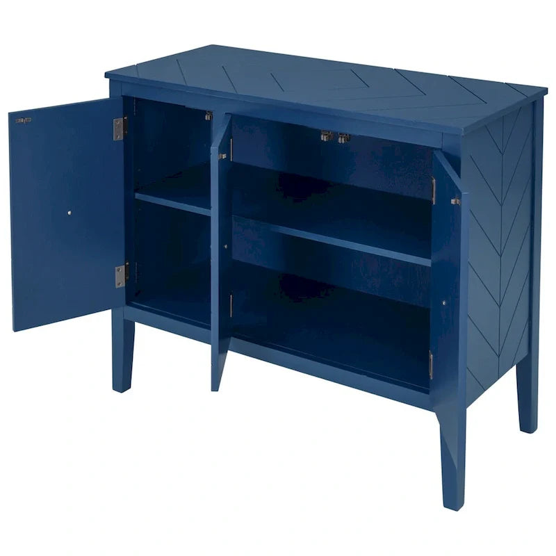 3-Door Storage Cabinet with Adjustable Shelf