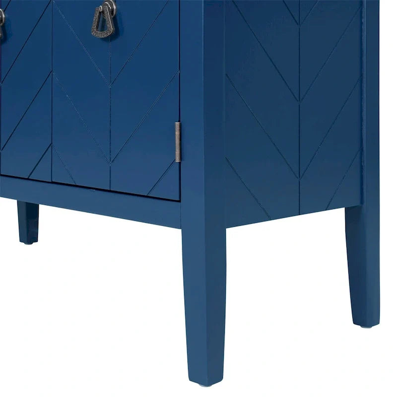3-Door Storage Cabinet with Adjustable Shelf