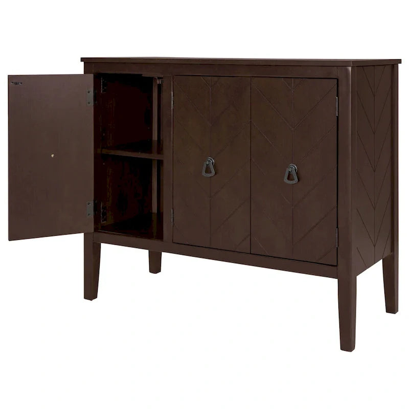 3-Door Storage Cabinet with Adjustable Shelf