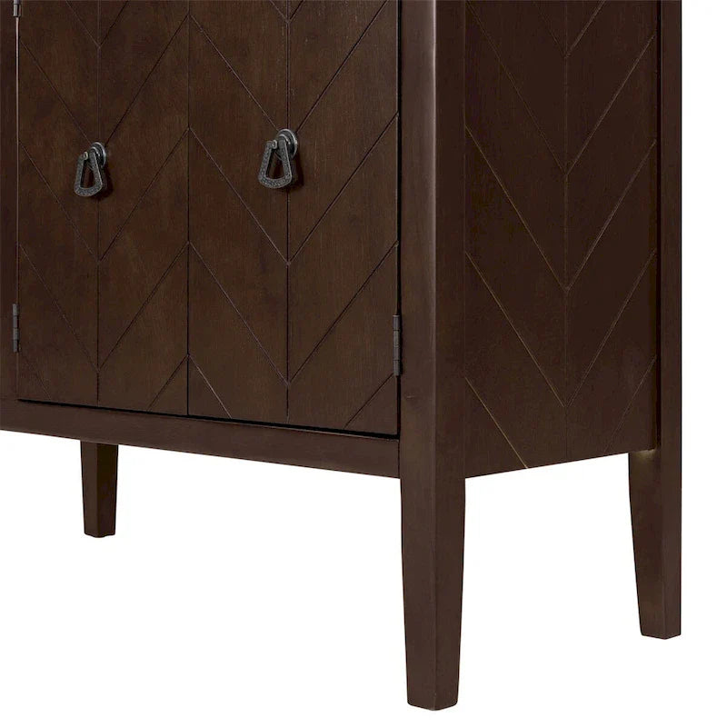 3-Door Storage Cabinet with Adjustable Shelf