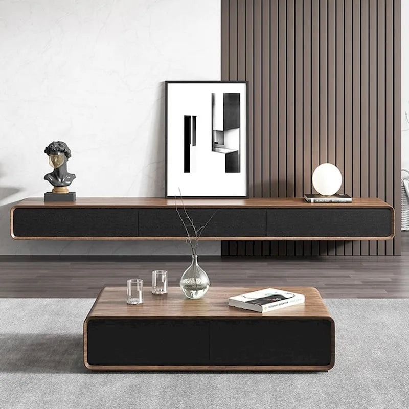 Wall-Mounted Floating TV Stand with Storage