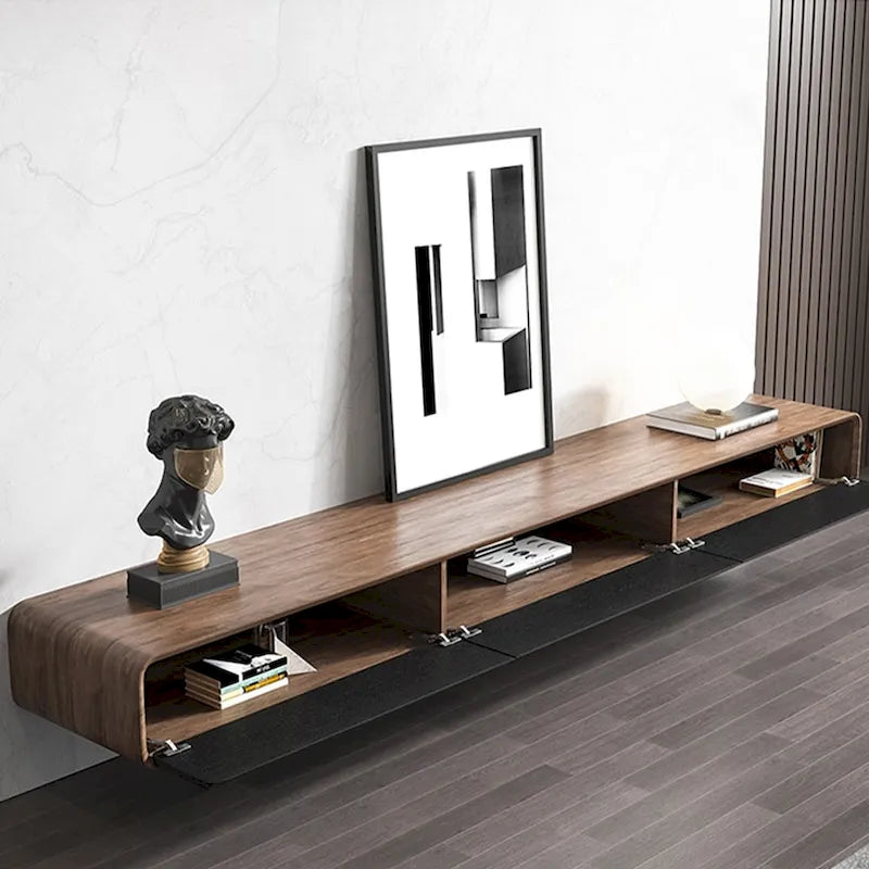 Wall-Mounted Floating TV Stand with Storage