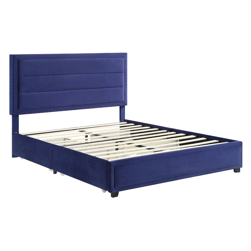 Furniture of America Naxime Modern 4-Drawer Fabric Platform Bed