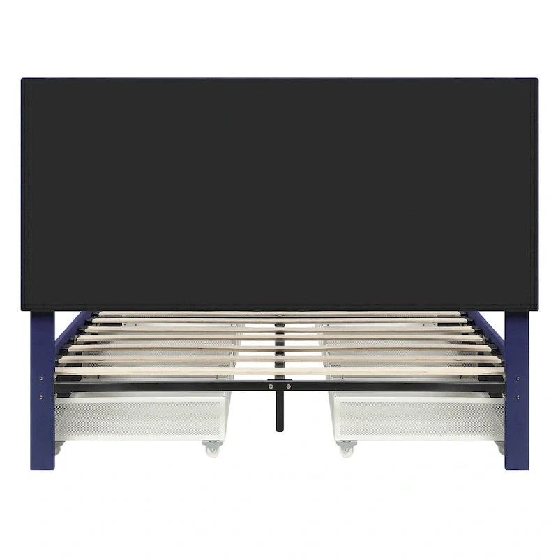 Furniture of America Naxime Modern 4-Drawer Fabric Platform Bed