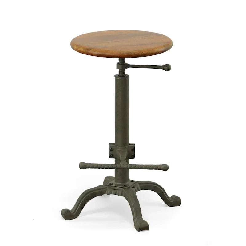Adjustable Height Industrial Stool