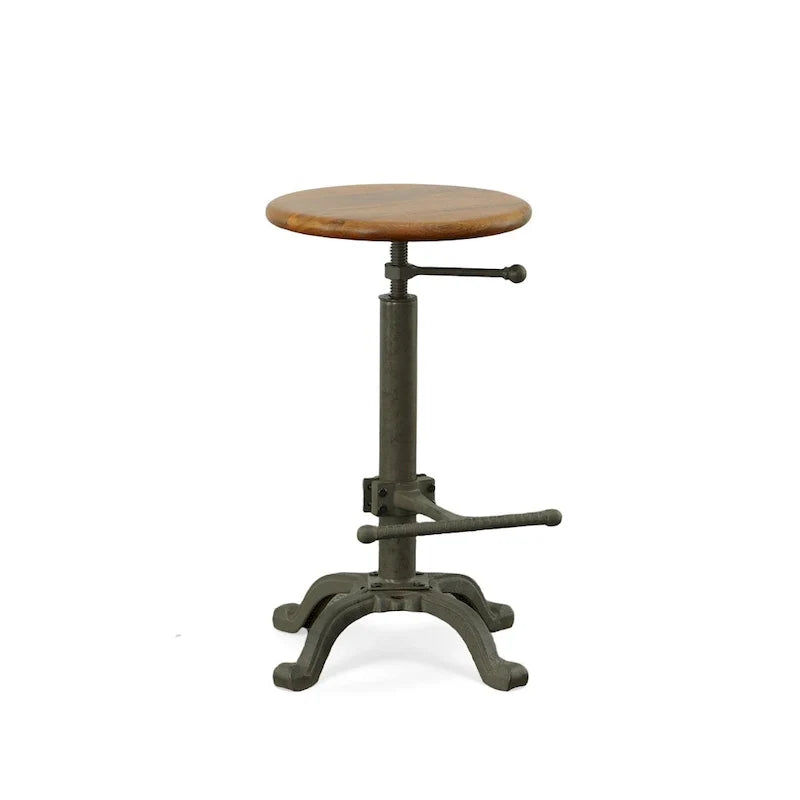 Adjustable Height Industrial Stool