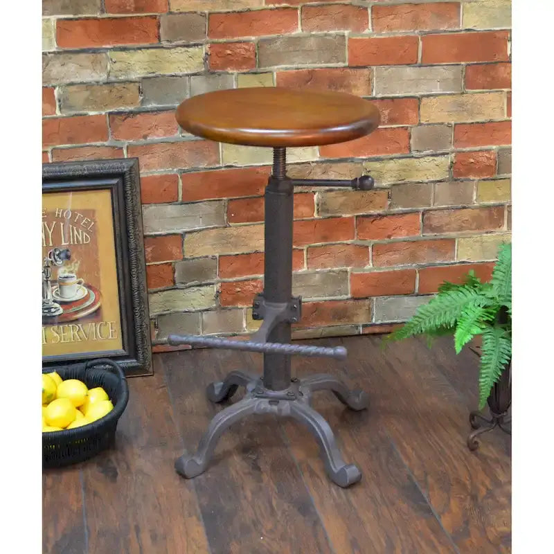 Adjustable Height Industrial Stool
