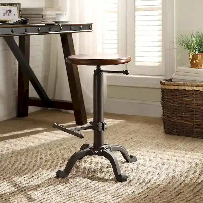 Adjustable Height Industrial Stool