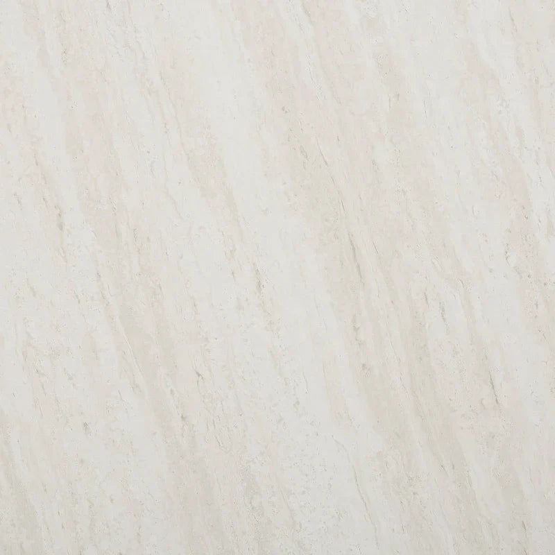 Faux Marble Round Coffee Table with Silver Finish