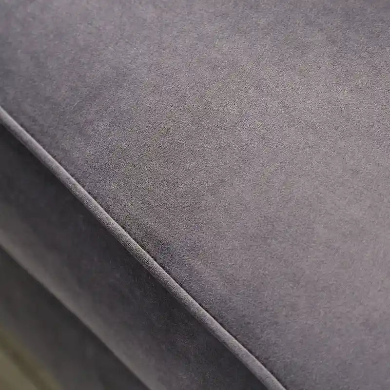 Grey Velvet Button Tufted Sofa