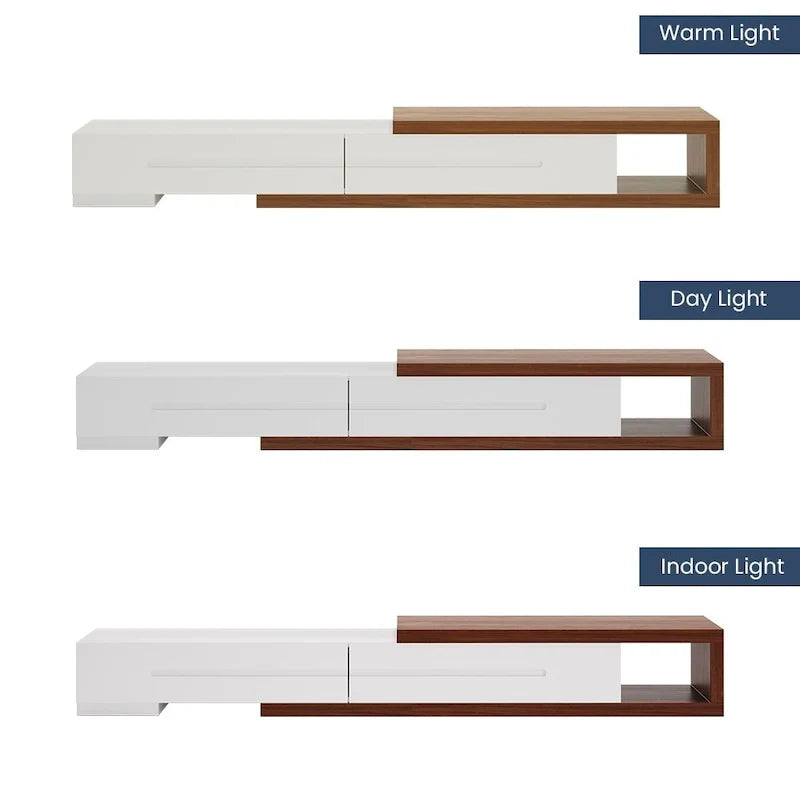 Extendable TV Stand with 3 Drawers for TVs up to 100