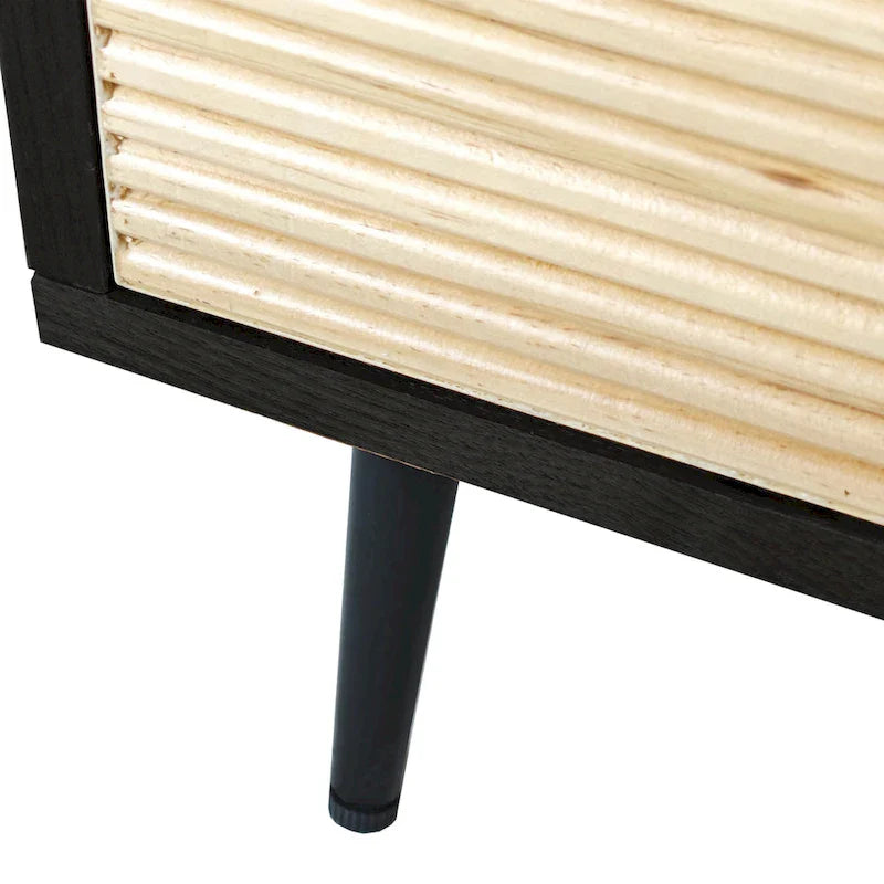 4-Door Storage Cabinet with Carved Doors