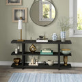 Rectangular Console Table with Storage Shelf
