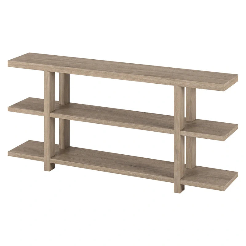 3 Shelf Rectangular Table Rectangular Console Table with Storage Shelf – Abdel Furniture