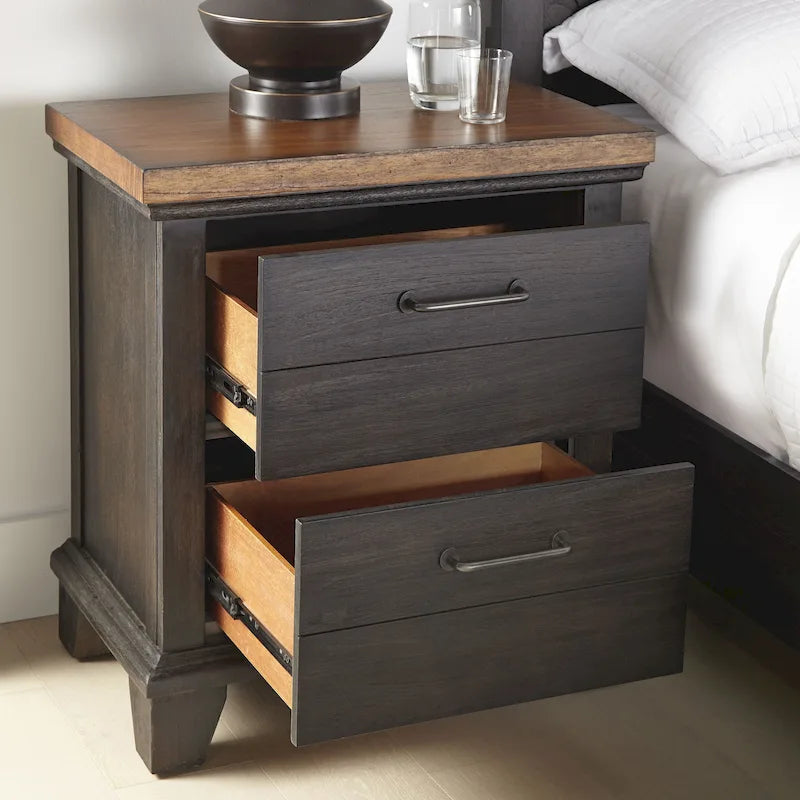 Two-Tone 2-Drawer Nightstand