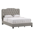Upholstered Bed with Adjustable Headboard