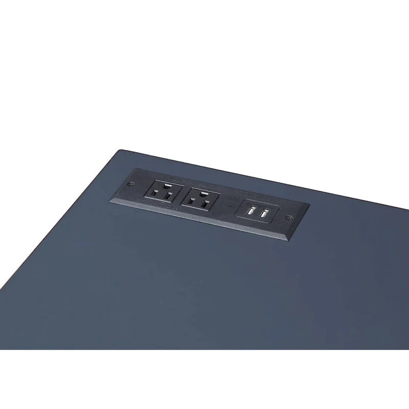 Modern 42-inch Metal Computer Desk with USB Ports