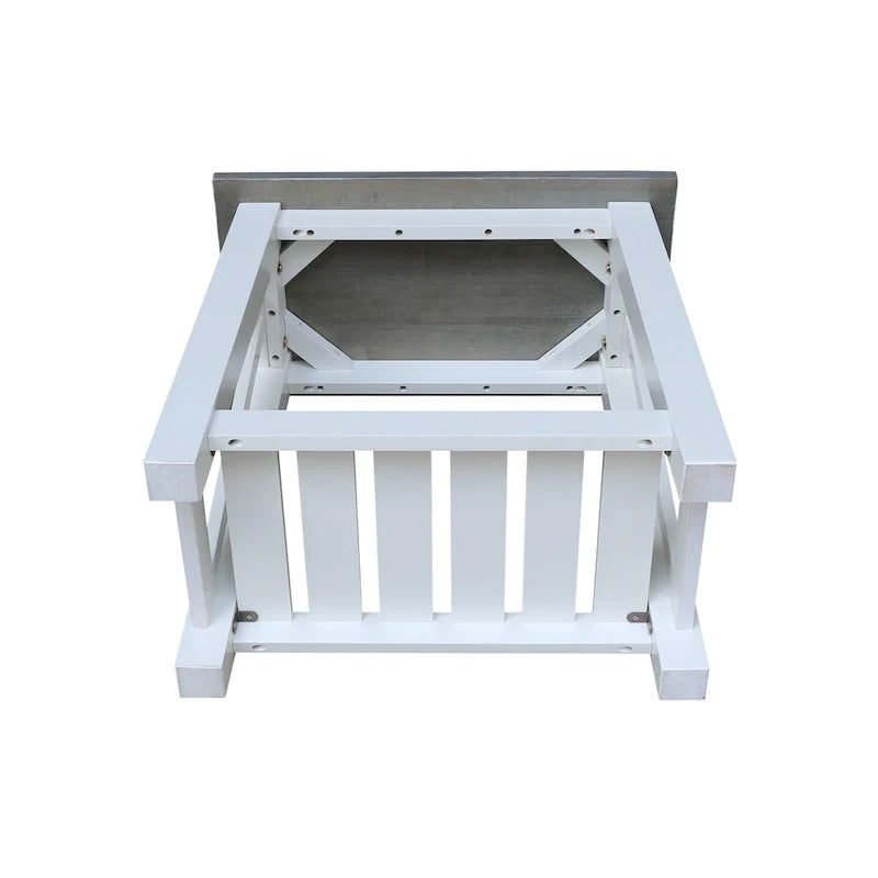 Solid Wood Side Table with Shelf