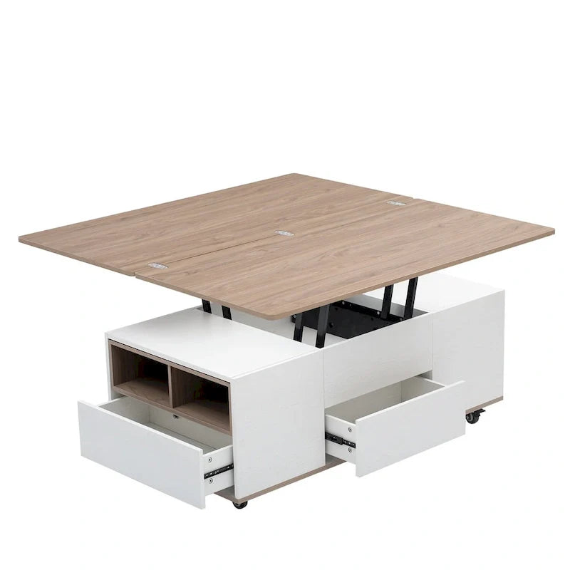 Lift Top Coffee Table with Storage Drawers