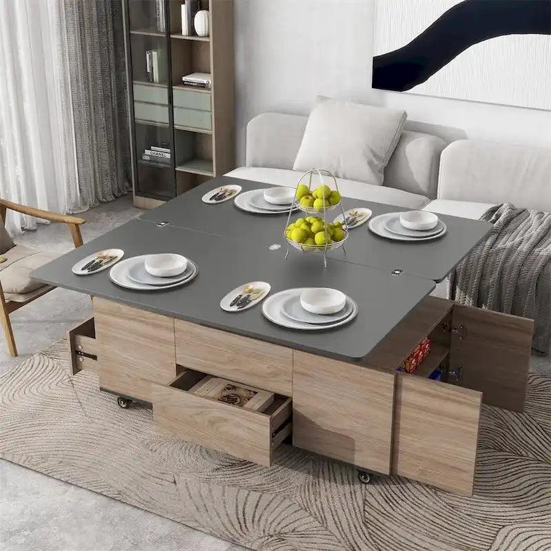 Lift Top Coffee Table with Storage Drawers