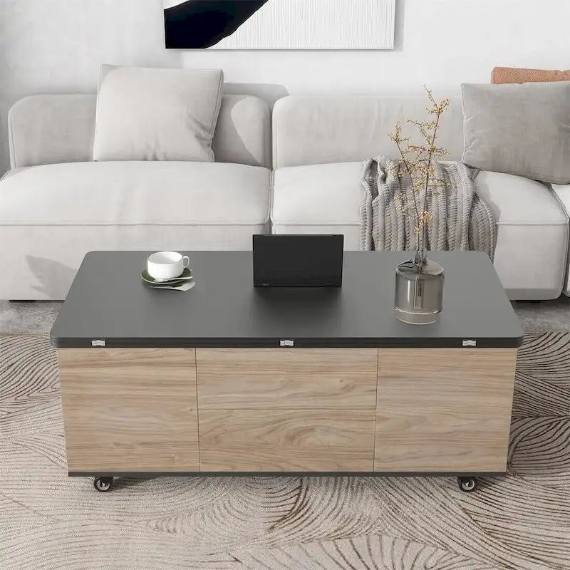Lift Top Coffee Table with Storage Drawers