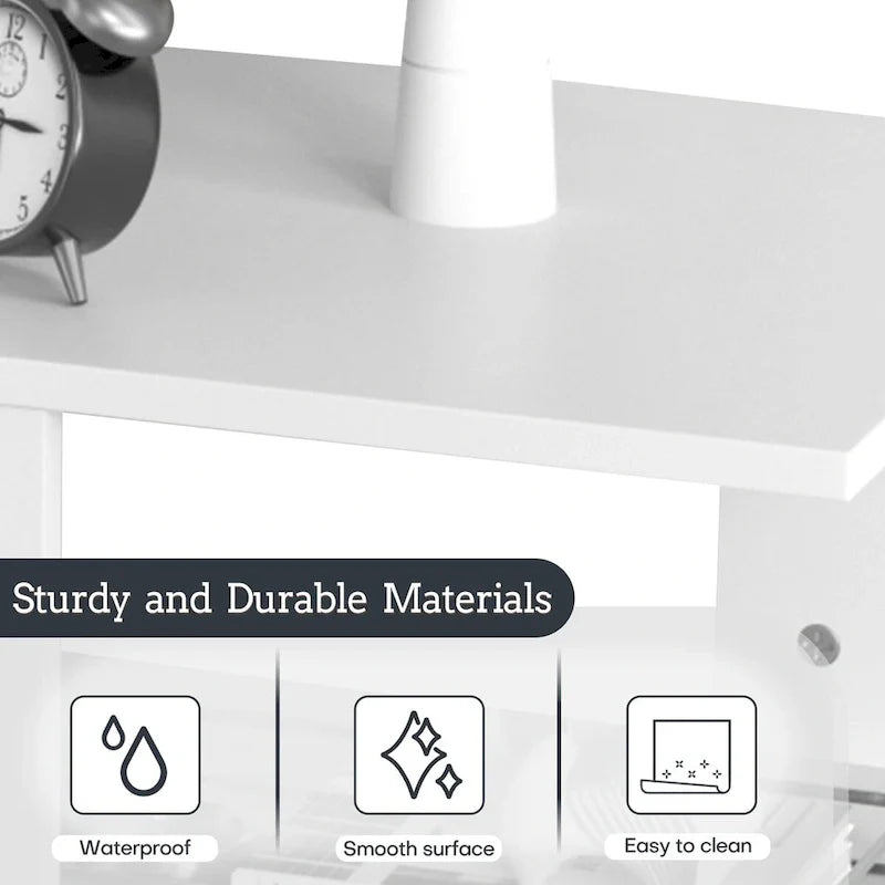 2-Tier Wood Nightstand