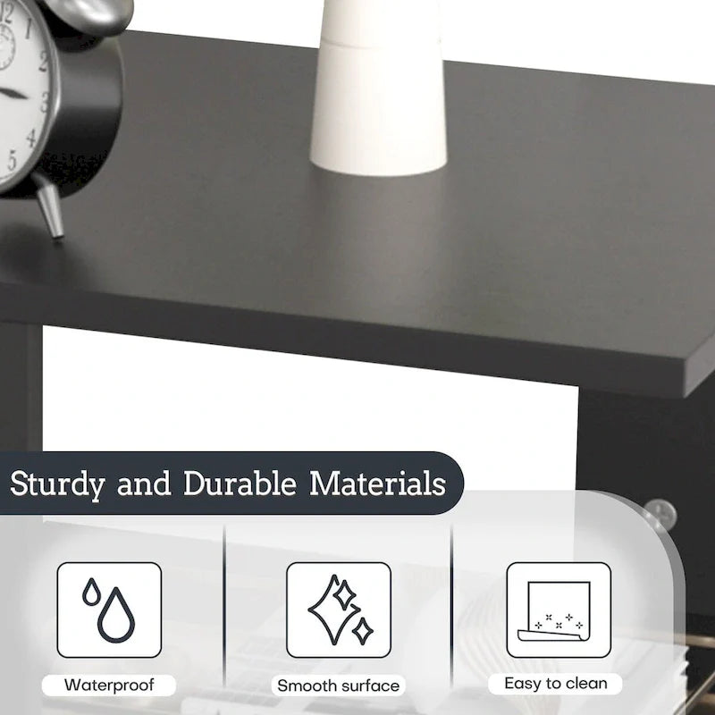 2-Tier Wood Nightstand