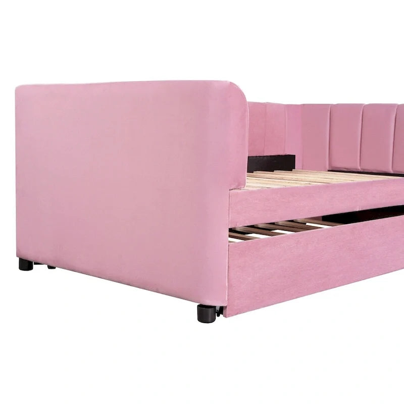 Twin Size Upholstered Daybed with Trundle